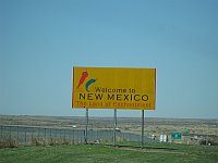 USA - Endee NM - Welcome to New Mexico Sign (21 Apr 2009)